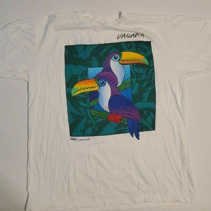 Vintage 90s Peter Mussfeldt Shirt Peer Vauarta Mexico Graphic T-Shirt Sz XL